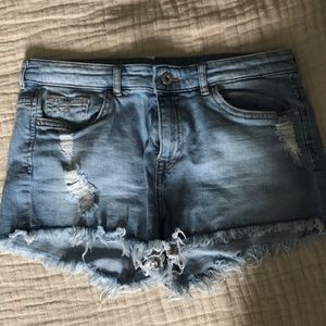 Light Wash Jean Shorts